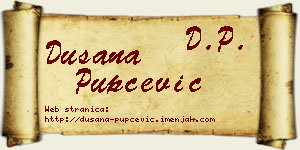 Dušana Pupčević vizit kartica